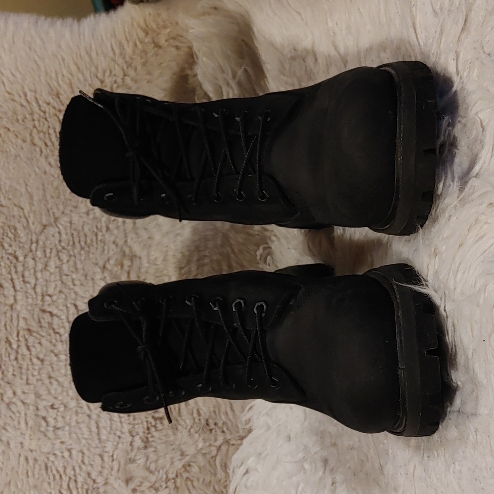 Timberland Black Premium 6 inch Nubuck Leather Boots